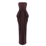 Laos | Strapless pikk kleit, 3D volditud kehaosa, Lihtne ja elegantne catwalki stiil, Pidulik ballikleit, Tekstuur ja rafineeritus L