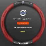 Auto nahast s&uuml;sinikkiust libisemiskindel rooliratta kate Volvo RDESIGN S60 XC90 XC60 C70 C70 XC40 V40 V70 V60 V60 V60 S80 S40 jaoks