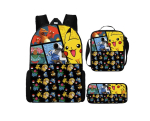 Uus Pokemon Pikachu seljakott lastele ja &otilde;pilastele Mugav pol&uuml;ester Kerge koolikott 3pcs