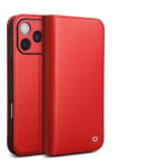 IPhone 18 Pro / IPhone 18 Pro Max jaoks Ehtne Nahast Jalatugiga &Uuml;mbris Luksuslik &Auml;riline Veisenahast P&otilde;rutuskindel Telefonikate Kaardipesaega iPhone 18 Pro punane