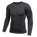 Meeste Dry Easy Suits Quick Dry Compression S&auml;rk Kiiresti kuivav pikkade varrukatega spordi&uuml;likond S must