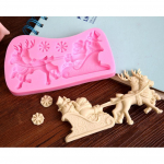 Silikoonist J&otilde;uluvana Kelk Hirv Sugarcraft Fondant Kook &Scaron;okolaadik&uuml;psetusvorm