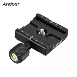 Sisseehitatud mullitasemega plaadiklambri adapter Arca Swiss RRS Wimberley statiivi kuulpea jaoks must