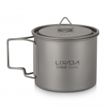 &Uuml;likerge Titanium Cup Outdoor Portable Camping Picnic Water Cup Kruus kokkupandava k&auml;epidemega 550 ml 550ml