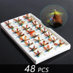 K&auml;rbsep&uuml;&uuml;gi peibutis P&uuml;&uuml;gis&ouml;&ouml;t Kuivk&auml;rbse liblikas &uuml;ksikud konksud Liblikad konksuga kalastustarbed 48PCS