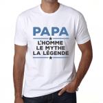 1 Papa Meeste T-s&auml;rk Myth Legend t-s&auml;rk Papa Tees&auml;rk Papa Bear XS valge