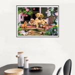 Teemantmaaling Loomade vaba aeg Ristpistes Teemanttikandid Teemantseinamaaling 20X30CM