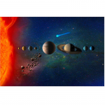 Kuu plakat Teemantmaal Ristpistes Maa l&otilde;uendimaal Planeet Satelliidi Solor System Elu 20X30CM