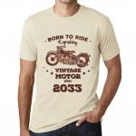 Meeste vintage tees&auml;rk Graafiline T-s&auml;rk Easy Rider aastast 2033 Natural XS beež
