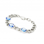 Altesse [I2872] - Bracelet acier 'Calypso' bleu argent&eacute; sinine