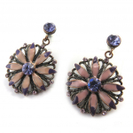 Les Tr&eacute;sors De Lily [M8168] - Boucles Cr&eacute;ateur 'Sissi' rose mauve Heleroosa