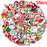 50 tk Merry Christmas Kleebised Street Doodle kleebis j&otilde;ulup&auml;eva sisekujunduseks Veekindel PVC kleebis 50pcs