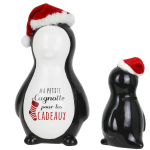 Les Tr&eacute;sors De Lily [Q3837] - j&otilde;ulude keraamiline hoiup&otilde;rsas  Penguin  (Minu v&auml;ike pott kingituseks) - 15x9x9 cm must