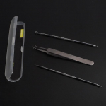 1 komplekt Mustpeade eemaldaja roostevabast terasest n&otilde;elad Akne komedoon vistriku eemaldaja t&ouml;&ouml;riist N&auml;ohooldus