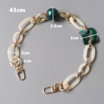 Uus naistekoti aksessuaar, valge roheline punane akr&uuml;&uuml;lvaigust osad luksuslik k&auml;sit&ouml;&ouml;na valmistatud k&auml;epael naiste asenduskoti k&auml;epideme ring 43CM roheline