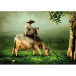 Mood Creative Resin Round Diamond Full Teemant vabadussammas ning Kotkas ja lipp 20X30CM