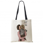 Armas multikas Super Mama Print Linane kandekott Korduvkasutatavad &otilde;lakotid Ema ja beebi kokkupandav naiste vabaaja k&auml;ekotid Naiste riidest kandikud