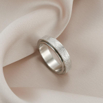 Roostevabast terasest Fidget Spinner Rings seemned Naistele Meeste Liivapritsi viimistlus Lucky Worry Ring &auml;revuse jaoks P&ouml;&ouml;rlev r&otilde;ngas 10 h&otilde;be