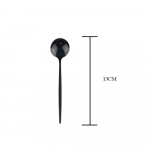 Moodne must s&ouml;&ouml;gin&otilde;ude komplekt roostevabast terasest peegliga poleeritud s&ouml;&ouml;giriistade komplekt nuga kahvel lusikas teelusikat&auml;is s&ouml;&ouml;giriistade h&otilde;ben&otilde;ude komplekt 1Pc Tea Spoon must