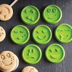 7 tk/komplekt Smiley k&uuml;psisevormi koogi kaunistamise t&ouml;&ouml;riistad k&uuml;psisevormide reljeefseks meisterdamiseks naeratava n&auml;o k&uuml;psisel&otilde;ikuri komplekt
