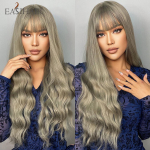 Pikad lainelised helerohelised s&uuml;nteetilised parukad tukkidega Parukad naistele Daily Cosplay lilla parukas k&otilde;rge temperatuuriga kiust