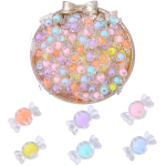 50tk/kott 17x9mm plastikust akr&uuml;&uuml;list kommi kujuga helmed kaelakee jaoks k&auml;ev&otilde;ru v&otilde;tmehoidja DIY ehete k&auml;sit&ouml;&ouml; tarvikud transparent roosa