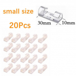 Andmekaabli kinnitusklamber Isekleepuv juhtmehaldur USB laadija juhtme korraldaja telefoniliini kerija kinnitusklambri kaabel Small - 20 Pcs valge
