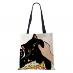 L&otilde;uendist &otilde;lakott Cartoon Cat Women Harajuku Kawaii Taaskasutatud suure mahutavusega vabaaja k&auml;ekott 2022 Ostlemine Kokkupandav kandekott raamatute kott