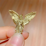 Kuldne/must vintage kuldne ingli kaelakee naisele Esteetiline v&otilde;lu Encanto ripats, meeste ehe, s&otilde;brap&auml;eva kingitus kuld