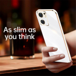 Luksuslik peegelkattega pehme silikoonist &uuml;mbris OPPO Realme C21Y C20A C25 C35 C31 C17 C12 C11 5 6 7 8i 9 Pro A54 A74 A94 A52 A92 4G 5G kuldraami kate jaoks OPPO A9 2020 valge