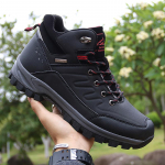 TUINANLE Meeste Veekindlad Poolsaapad Talvised Soojad Plush Lumesaapad Meeste V&auml;listossud T&ouml;&ouml;saapad Meeste Kummist Talvesaapad Suur Suur Suur 39 must