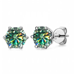 BagueRingen Real 0,5-1 Carat D v&auml;rvi Moissanite Stud k&otilde;rvar&otilde;ngad naistele Tippkvaliteediga 925 Sterling H&otilde;bedast s&auml;delevad pulmaehted 2*1 Carat