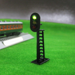 Mudelraudtee 3-tuleline signaal Roheline/Kollane/Punane Skaala LED Uued 3V Tuled Liiklus B2T6 black-one-size