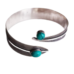 Les Tr&eacute;sors De Lily [N3468] - h&otilde;bedane t&uuml;rkiissinine disainer k&auml;ev&otilde;ru  Navajos  - laius 27 mm h&otilde;be