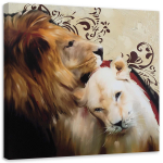 L&otilde;uenditr&uuml;kk Lions Animals 30x30 pruun