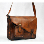 Kott Nahast Kits Vintage pruun S&uuml;learvuti Ehtne Uus Messenger Meeste Travel Men Uus 11x15x4 pruun