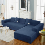 Kvaliteetne sametest diivanikate L kujuga diivani istmekatted elutoa jaoks nurgadiivani jaoks Elastne diivani kate pestav 3seater 185-230cm