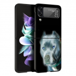 Pit Bull Lovely lemmikloomakoera &uuml;mbrise kate Samsung Galaxy Zflip Z Flip 3 5g Zflip3 Z Flip 4 Flip4 Zflip4 Flip3 k&otilde;va arvuti must kott Samsung Z Flip 5G