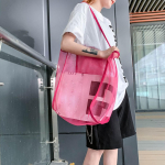 V&otilde;rgustikku suure mahutavusega kotid Ostuk&auml;ekott Reisikott Clutch Multifunktsionaalsed kotid 32x26x41cm kuum roosa v&auml;rv