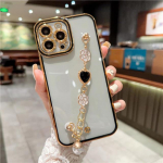 Plating Diamond Pearl Flower k&auml;ev&otilde;ru &uuml;mbris Redmi Note 12 11 10 9A 9T/iPhone 11 12 13 14 Pro Max X XR XS / Samsung S23 S22 ultra A14 A34 A54 A33 A53 jaoks For iPhone 14 Plus must