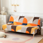 Kokkupandav diivanvoodi kate Spandex Stretch diivanikatted Elastsed kahekordse istmekatte katted elutoa m&ouml;&ouml;bli kaitseks 2 pillowcase XS