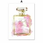 Nordic Fashion Makeup Champagne Goblet Heels Parf&uuml;&uuml;m K&uuml;&uuml;nelakk Kunst L&otilde;uend Maalimine Plakatid Prindid Seinapildid Magamistoa sisustus 21X30cm No Frame