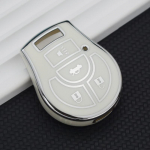 TPU autov&otilde;tme &uuml;mbrise kaanehoidja Nissan Juke Maxima Pathfinder Rogue Sentra Versa m&auml;rts Tiida Altima Armada kuubikuhoidja kotikaitse Key Case valge