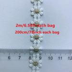 2 m/6,56 jalga iga kott Roosa valge pitsiga satiinist paelad Ideaalne r&otilde;ivaste &otilde;mblemiseks Aksessuaarid Kleit k&auml;sitsi valmistatud DIY k&auml;sit&ouml;&ouml; kardin Lillekaunistus