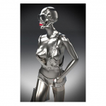 Metallist naine kunstil&otilde;uendimaal Seksikas t&uuml;druk, punased huuled, kuju Plakatid ja tr&uuml;kised Seinakunstipilt elutoa seinakaunistuseks Cuadros 20x30cm