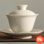 Tere keraamiline teekruus Gaiwan k&auml;sitsi maalitud teetass alustassiga joogin&otilde;uga 175ml