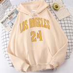 Los Angeles 24 California Letter Meeste kapuuts, Vintage Graphic Spordidress, O-kaelusega v&auml;liriided, T&auml;ielikud kapuutsid meeste jaoks M
