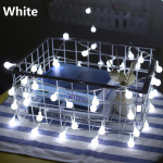USB/Patareitoide LED-pallvanik Tuled Haldjasvalgustus V&auml;lilamp Kodu Tuba J&otilde;ulud P&uuml;had Pulmapidu Tuled Battery Box-1.5M 10 Bulb valge