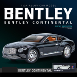 1/24 Bentley Continental GT mudelauto, sulamist survevalatud kogutav tagasit&otilde;mmatav autom&auml;nguasi, heli ja valgusega, uks saab avada poistele, t&uuml;drukutele kingitus kingitus 1/24-22.5x8.3x6cm must