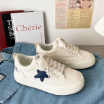 Casual Canvas White Black Star Naiste spordijalatsid Naiste tossud Moodsad jooksujalatsid 35 valge